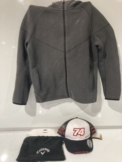 UGGLY AND CO CAP + SNOOD MEN BLACK 18 + NIKE HOODIE GREY SIZE XL