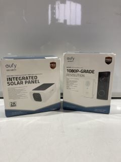 EUFY SECURITY BATTERY VIDEO DOORBELL + WIREFREE STANDALONE SECURITY SPOTLIGHT CAMERA WITH INTEGRATED SOLAR PANEL