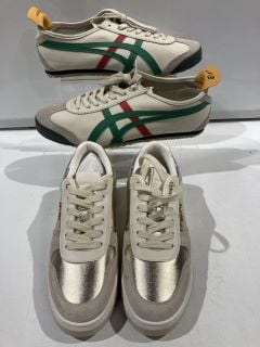 CARVELA WOMENS SHOES CREAM/GOLD SIZE 5 + ONITSUKA TIGER MEXICO 66 BIRCH/GREEN SIZE 11