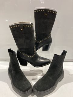 COACH HEELED BOOTS SIZE 7 + BLACK WOMEN'S BOOTS SIZE 4.5