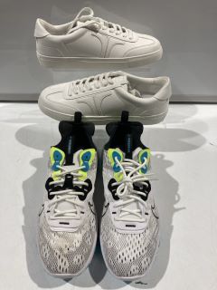 TED BAKER WHITE TRAINERS SIZE 7.5 + NIKE REACT VISION WW SIZE 7.5