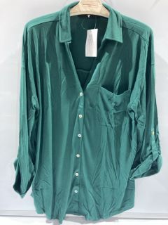 2X BY VERY GREEN BUTTONED SHIRT SIZE 12 RRP £60