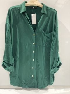 2X BY VERY GREEN BUTTONED SHIRT SIZE 12 RRP £60