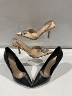 ALDO ROSE GOLD HEELS SIZE 6 + ALDO BLACK HIGH HEELS SIZE 6 RRP £88