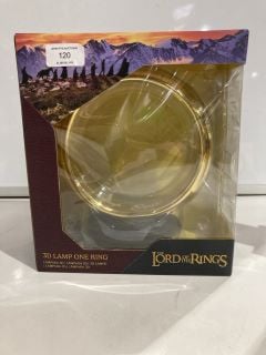 4 X COLLECTABLE ITEMS TO INCLUDE LORD OF THE RINGS 3D LAMP RING