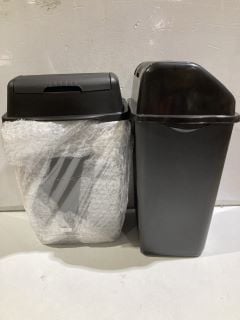 3 X KITCHEN BINS BLACK