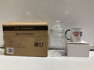 1 X BOX OF KITCHEN ITEMS TO INCLUDE TEA MUG