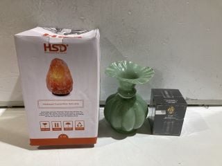 1 X BOX OF HOME ITEMS TO INCLUDE HIMALAYAN SALT LAMP