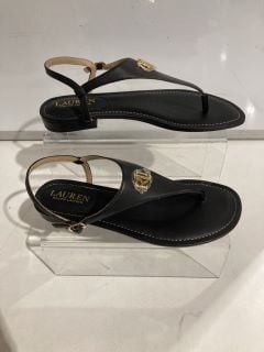 1 X RALPH LAUREN SANDALS BLACK SIZE 6 APPROX RRP £109