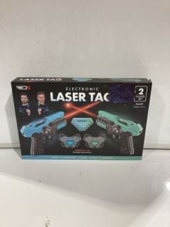 BOX OF ITEMS TO INCLUDE LASER TAG AND LED PLASMA BALL