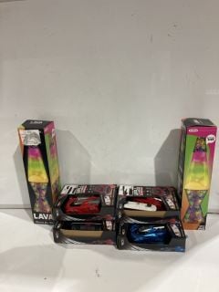 BOX OF ITEMS TO INCLUDE LED RAINBOW SPEAKER AND WALL CLIMBING RC CAR