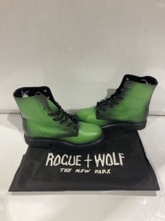 ROGUE AND WOLF GREEN BOOTS SIZE EU 45