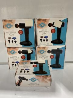 5 X WELLBEING CORDLESS MASSAGE GUNS