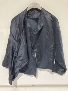 MASSIMO DUTTI NAVY BLOUSE SIZE 12