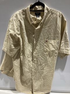 BOXING OF DESIGNER CLOTHING TO INCLUDE YELLOW PLAID SHIRT SIZE L