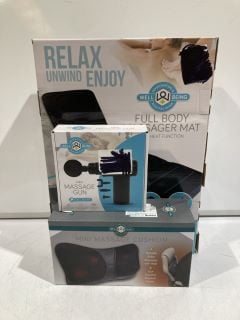 FULL BODY MASSAGE MAT ,MASSAGE CUSHION AND MINI MASSAGE GUN