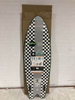 SOFT TECH 6FT BLACK AND WHITE CHESSBOARD EFFECT SURFBOARD RRP £409