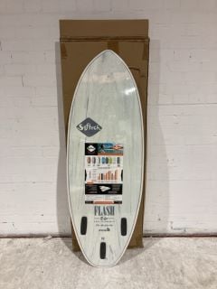 SOFT TECH 5 FT WHITE MARBLE ERIC GEISELMAN FLASH SURFBOARD RRP £349