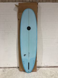 MALUKU GENIE 7FT FIBREGLASS SURFBOARD BABY BLUE RRP £695