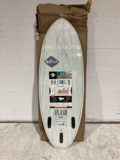 SOFT TECH 5 FT WHITE MARBLE ERIC GEISELMAN FLASH SURFBOARD RRP £349