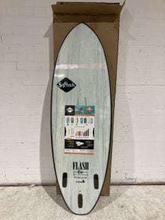 SOFT TECH 5 FT WHITE MARBLE ERIC GEISELMAN FLASH SURFBOARD RRP £349