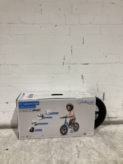 PALLET OF HOUSEHOLD ITEMS TO INCLUDE CHARLIE SPORT 12" BALANCE BIKE & LIVIVO 4 ARM ROTARY AIRER WITH SPIKE COVER