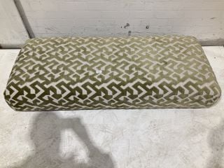 DALBY FOOTSTOOL IN PATTERNED SAGE FABRIC RRP £499