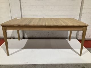 NEWTON LIGHT NATURAL SOLID OAK 5 FT 11" 6-8 SEATER EXTENDING TABLE RRP £829