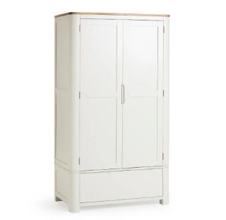 HOVE NATURAL OAK & PAINTED DOUBLE WARDROBE RRP £899