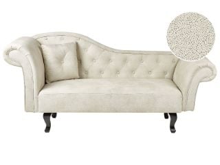 BELIANI LATTES II LEFT  HAND CHAISE LOUNGE IN LIGHT BEIGE RRP £449