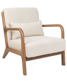 BELIANI SKOVDE ARMCHAIR FABRIC IN LIGHT BEIGE RRP £279