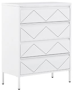 BELIANI MATANA 4 DRAWER METAL CHEST IN WHITE RRP £419