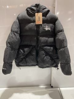 STUSSY BLACK MIDWEIGHT PUFFER RRP £320