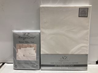 BOX OF BEDDING TO INCLUDE SLUMBERDOWN SUPER SUPPORT FEELS LIKE DOWN 2 PILLOWS PACK