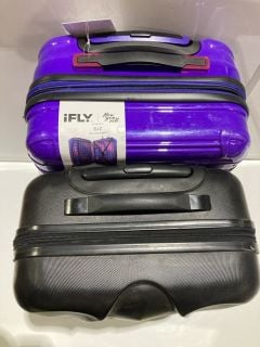 IFLY 6.8LBS SUITCASE & HARD SHELL SMALL BLACK SUITCASE