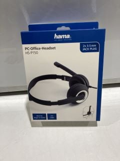 BOX OF ELECTRONICS TO INCLUDE HAMA PC OFFICE HEADSET HS-P150