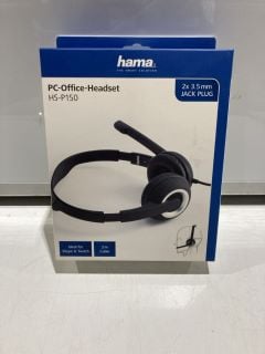 BOX OF ELECTRONICS TO INCLUDE HAMA PC OFFICE HEADSET HS-P150