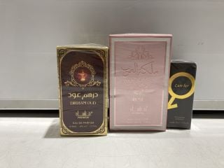 BOX OF PERFUMES TO INCLUDE MALIKAT AL ARAB ROSE PERFUME