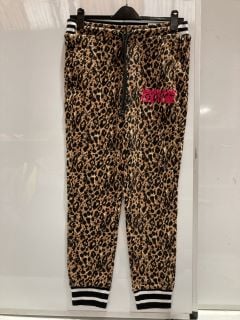 VERSACE JEANS COUTURE LEOPARD PRINT JOGGER BOTTOMS RRP £180