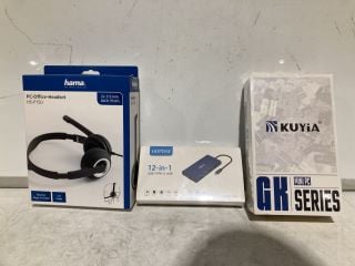 BOX OF TECH ITEMS TO INCLUDE KUYIA GK MINI PC SERIES