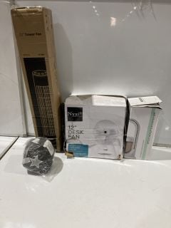 BOX OF ASSORTED ITEMS TO INCLUDE LIVIVO 32" TOWER FAN