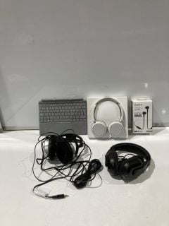 BOX OF TECH TO INCLUDE MICROSOFT SURFACE & SONY WI-XB400 EXTRA BASS EARBUDS