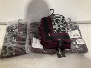 BOX OF PREMIUM DESIGNER APPAREL TO INCLUDE DUNE LONDON LUCINDER BERRY/GREY SCARF