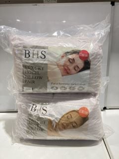 BOX OF BEDDING TO INCLUDE BHS LUXURY HOTEL PILLOW PAIR