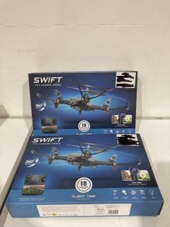 BOX OF ITEMS TO INCLUDE SWIFT FPV CAMERA DRONE