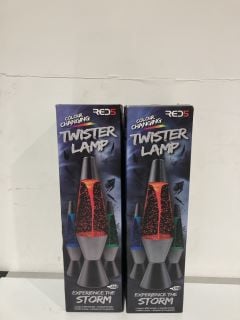 BOX OF ITEMS TO INCLUDE COLOUR CHANGING TWISTER LAVA LAMP