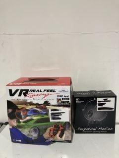 BOX OF ITEMS TO INCLUDE VR REAL FEEL RACING 3D REALITY SIMULATOR