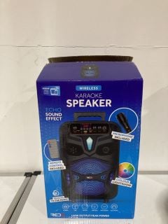 BOX OF ITEMS TO INCLUDE RED5 WIRELESS KARAOKE SPEAKER