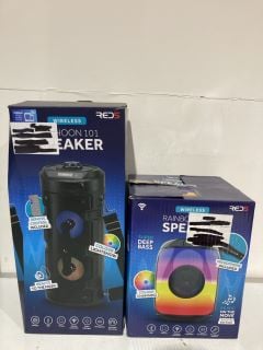 BOX OF ITEMS TO INCLUDE RED5 WIRELESS TYPHOON 101 SPEAKER