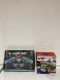 BOX OF ITEMS TO INCLUDE RED5 DRIFT SPEED RACER 1/16 SCALE